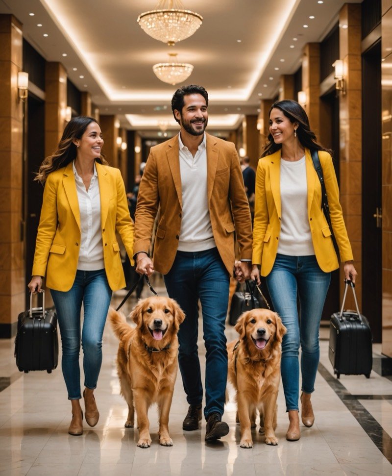 Familia con su mascota